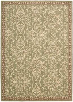 Nourison Riviera Green Rectangle 5x7 ft Wool Carpet 103130