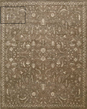 Nourison Silk Elements Brown Rectangle 12x15 ft Wool Carpet 103258
