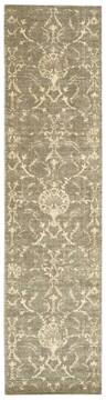 Nourison Silk Elements Green Runner 10 to 12 ft Wool Carpet 103267