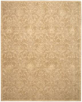 Nourison Silk Elements Beige Rectangle 6x9 ft Wool Carpet 103275