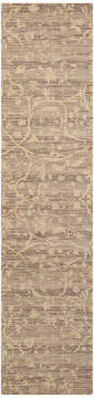 Nourison Silk Elements Beige Runner 10 to 12 ft Wool Carpet 103315
