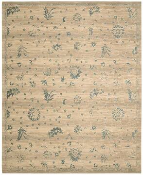 Nourison Silk Elements Beige Rectangle 8x11 ft Wool Carpet 103331