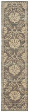 Nourison Silk Elements Grey Runner 10 to 12 ft Wool Carpet 103347