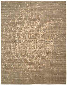 Nourison Silken Allure Beige Rectangle 6x9 ft Wool Carpet 103496