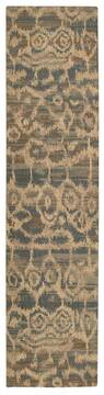 Nourison Silken Allure Blue Runner 10 to 12 ft Wool Carpet 103528