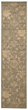 Nourison Silken Allure Green Runner 10 to 12 ft Wool Carpet 103533