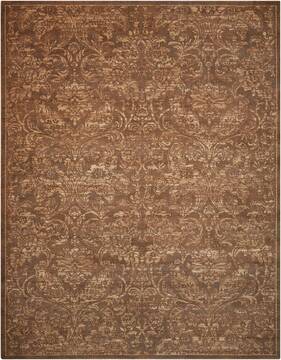 Nourison Silken Allure Brown Rectangle 6x9 ft Wool Carpet 103565