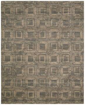 Nourison Silken Allure Grey Rectangle 6x9 ft Wool Carpet 103587