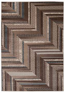 Nourison Soho Grey Rectangle 5x7 ft Polypropylene Carpet 103646