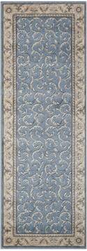 Nourison Somerset Blue Runner 6 ft and Smaller Polyester Carpet 103744