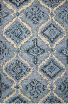 Nourison Tahoe Blue Rectangle 4x6 ft Wool Carpet 104477