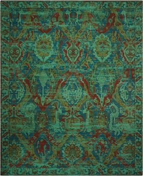 Nourison TIMELESS Blue Rectangle 8x10 ft Wool Carpet 104554