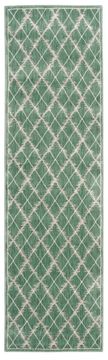 Nourison TRANQUILITY Green Runner 6 to 9 ft nylon Carpet 104654