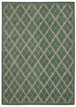 Nourison TRANQUILITY Green Rectangle 4x6 ft nylon Carpet 104655