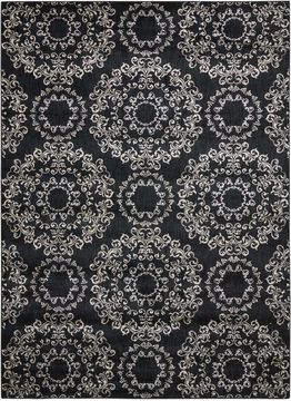 Nourison TRANQUILITY Black Rectangle 9x13 ft nylon Carpet 104682