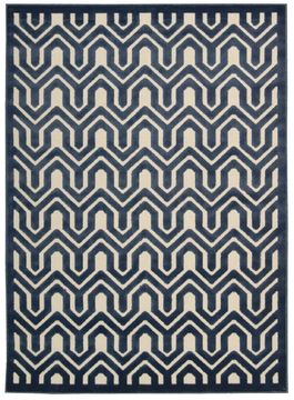 Nourison Ultima Blue Rectangle 4x6 ft Polypropylene Carpet 104912
