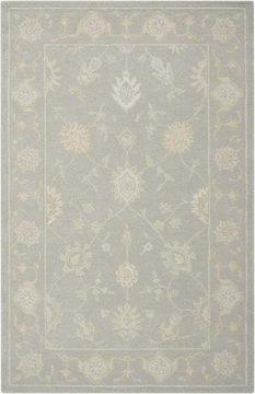 Nourison ZEPHYR Grey Rectangle 5x8 ft Wool Carpet 105813