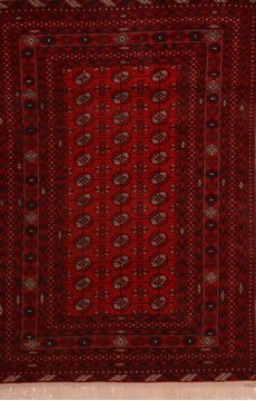 Khan Mohammadi Red Hand Knotted 4'1" X 5'11"  Area Rug 100-109021