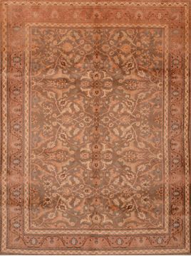 Turkish Hereke Green Rectangle 6x9 ft Wool Carpet 109122