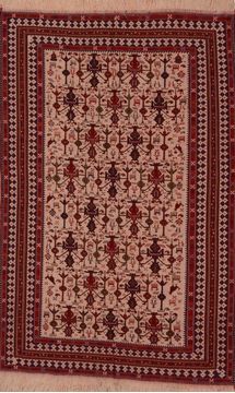Afshar Red Hand Knotted 4'2" X 6'5"  Area Rug 100-109247