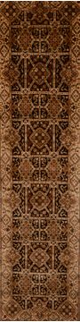 Indian Jaipur Black Runner 10 to 12 ft Wool Carpet 109369