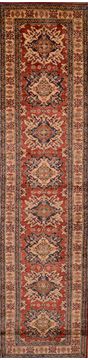 Afghan Kazak Red Runner 10 to 12 ft Wool Carpet 109371