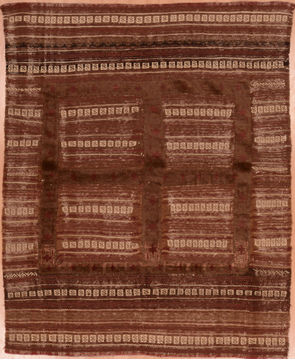 Baluch Brown Hand Knotted 4'2" X 5'1"  Area Rug 100-109382