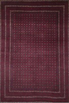 Afghan Khan Mohammadi Red Rectangle 6x9 ft Wool Carpet 109710