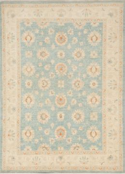 Pakistani Chobi Blue Rectangle 5x7 ft Wool Carpet 109745