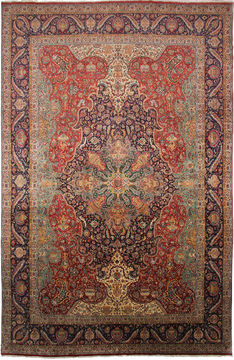 Tabriz Red Hand Woven 12'8" X 19'4"  Area Rug 254-109951