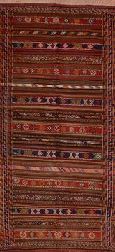 Kilim Red Runner Flat Woven 5'0" X 10'9"  Area Rug 100-109985