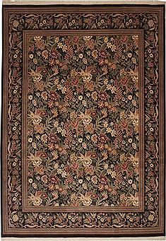 Pakistani Pak-Persian Green Rectangle 10x14 ft Wool Carpet 11165