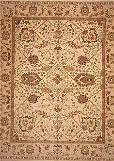 Jaipur Beige Hand Knotted 11'9" X 15'3"  Area Rug 100-11276