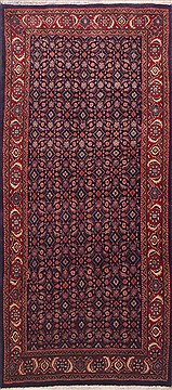 Mahal Blue Runner Hand Knotted 4'0" X 9'7"  Area Rug 100-11498