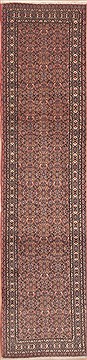 Sarab Red Runner Hand Knotted 2'6" X 10'4"  Area Rug 100-11660