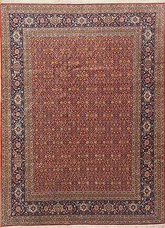 Persian Tabriz Red Rectangle 8x11 ft Wool Carpet 11785