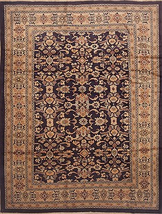Persian Ardebil Yellow Rectangle 8x11 ft Wool Carpet 11814