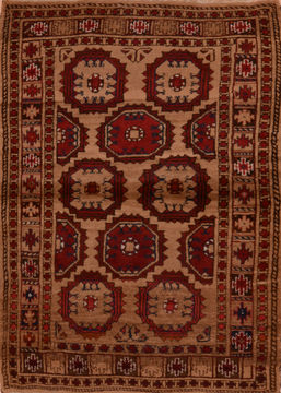 Baluch Brown Hand Knotted 3'10" X 5'6"  Area Rug 100-110200