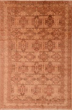 Turkish Kayseri Beige Rectangle 8x11 ft Wool Carpet 110251