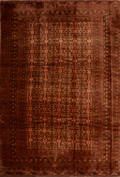 Khan Mohammadi Brown Hand Knotted 8'5" X 13'0"  Area Rug 100-110291