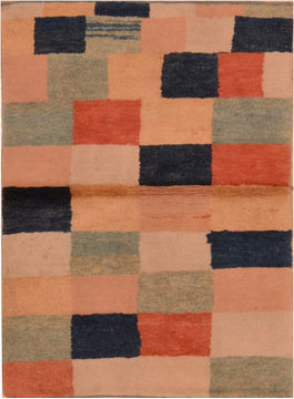 Indian Gabbeh Beige Rectangle 3x4 ft Wool Carpet 110354