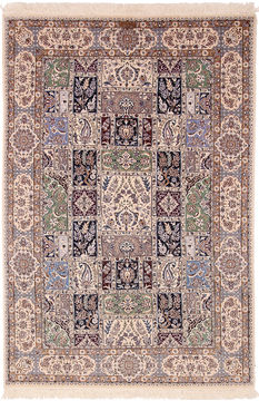 Nain White Hand Knotted 5'4" X 7'10"  Area Rug 254-110550
