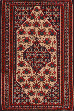 Kilim Red Flat Woven 3'9" X 5'9"  Area Rug 100-110619