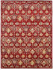 Modern Red Hand Knotted 92 X 119  Area Rug 254-110916 Thumb 0
