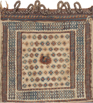Baluch Beige Square Hand Woven 2'0" X 2'5"  Area Rug 100-111010