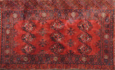 Afghan Baluch Red Rectangle 3x5 ft Wool Carpet 111050