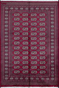 Pakistani Bokhara Red Rectangle 5x7 ft Wool Carpet 111168