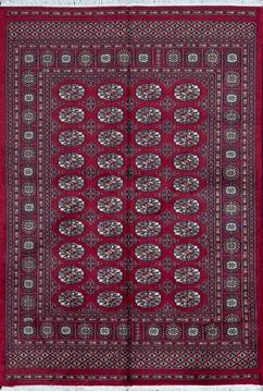 Pakistani Bokhara Red Rectangle 5x7 ft Wool Carpet 111169
