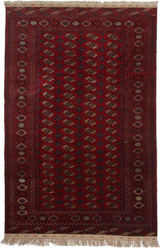 Bokhara Red Hand Knotted 6'7" X 9'11"  Area Rug 254-111876