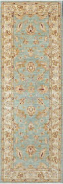 Afghan Chobi Blue Runner 6 to 9 ft Wool Carpet 111932